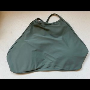 Olive green bathing suit top